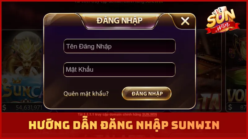 Hướng dẫn đăng nhập vào SUNWIN
